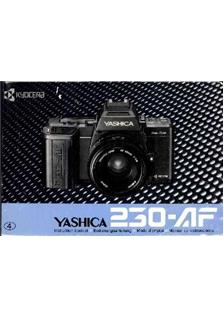 Yashica 230 AF manual. Camera Instructions.